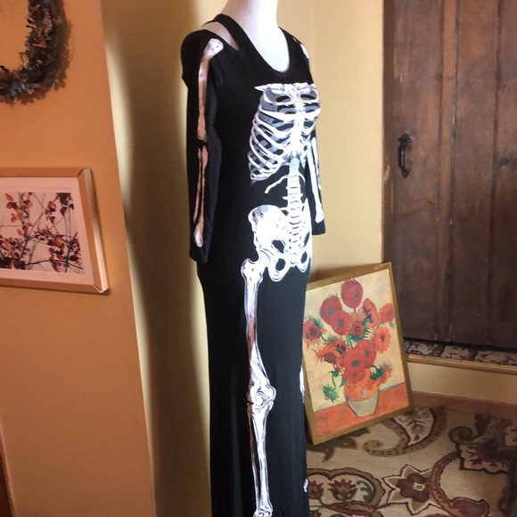 SKELETON Sexy Size Medium/Large 10-14 Bad To The Bone Dress SPIRIT HALLOWEEN - Picture 3 of 10